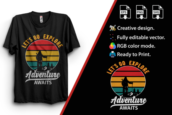 Adventure Awaits Retro Hiking Svg
