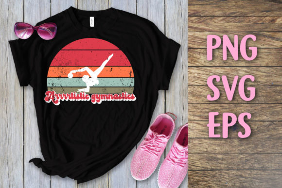 Artistic Gymnastics Retro Vintage Svg