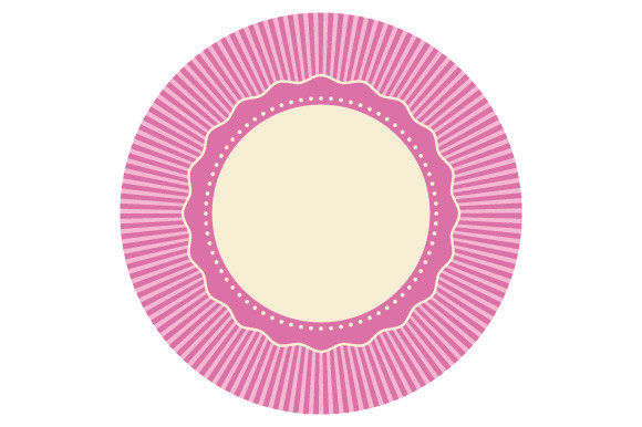 Baby Girl Frame EPS SVG PNG Retro