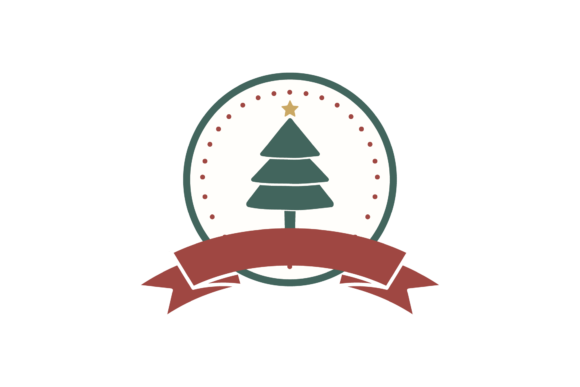 Christmas Stickers Retro -tree Svg