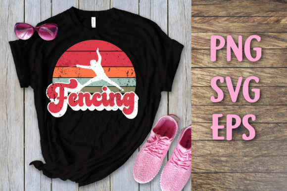 Fencing Retro Vintage Svg File
