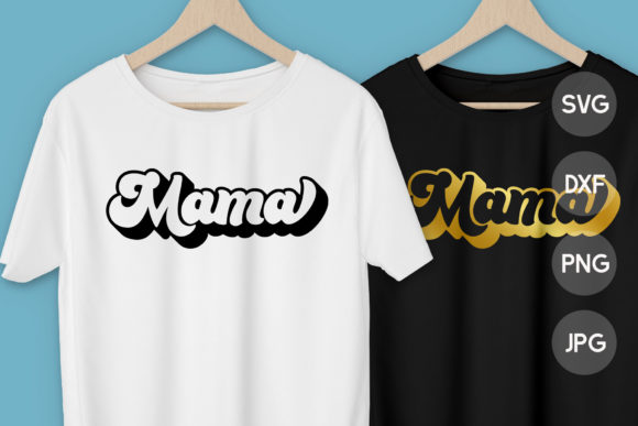 Mama Retro Style, Svg, Clipart Design