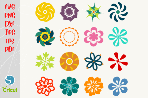 Modern Flower, Retro Flower SVG Bundle