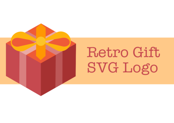 Simple Minimal Cute Retro Gift SVG Logo