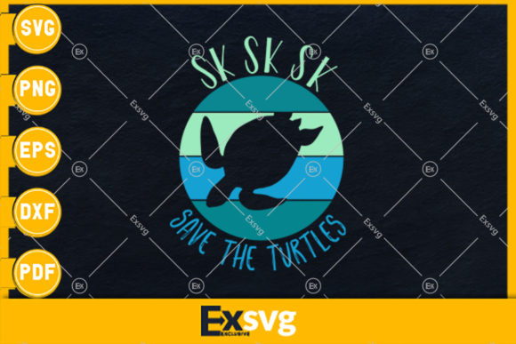 SKSKSK Save the Turtles Retro Vintage