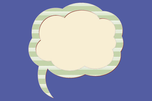 Speech Bubble EPS SVG Retro Frame
