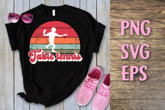 Table Tennis Retro Vintage Svg File