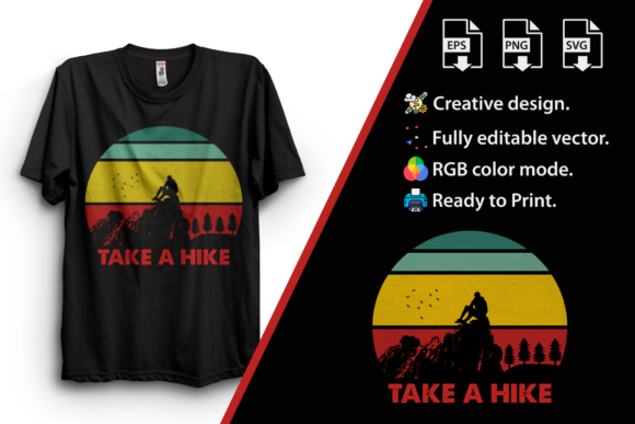 Take a Hike Retro Hiking Svg