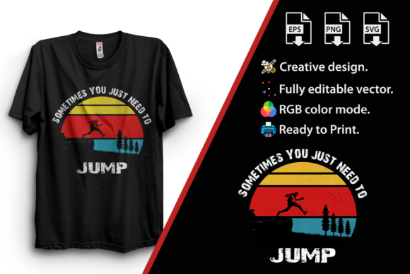 You Just Need to Jump Retro Hiking Svg